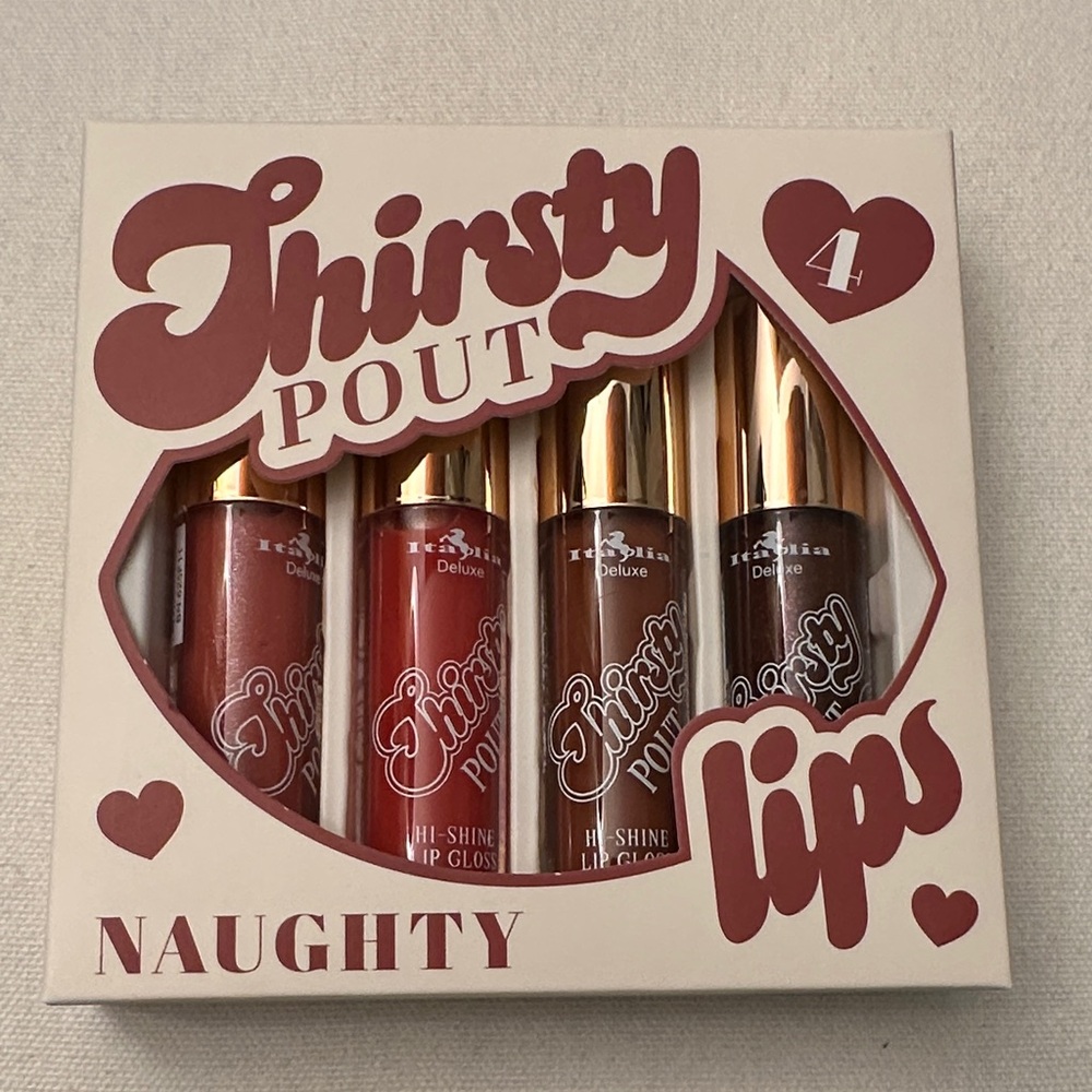 Hi-Shine Lip Gloss Set - Red and Brown